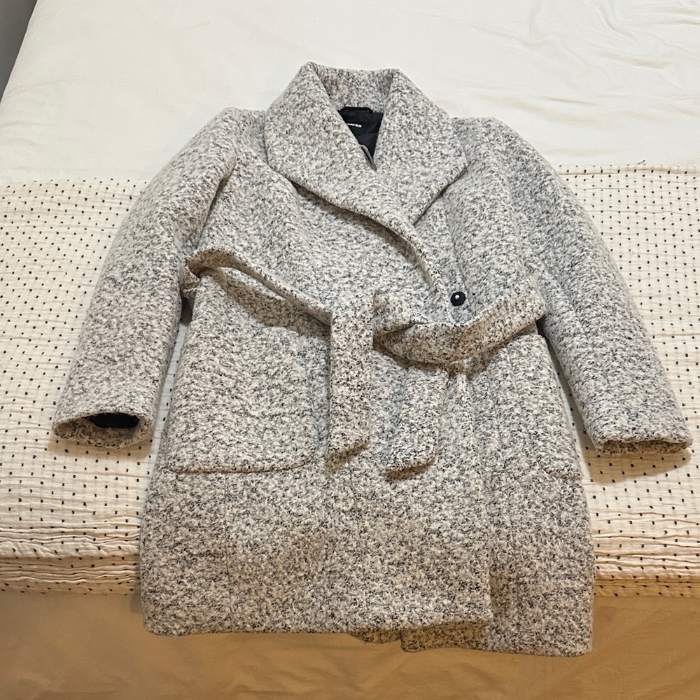 Women's Gray Wool Blend Coat